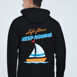 Keep Rowing Zipped Hoodie – Unisex Comfort